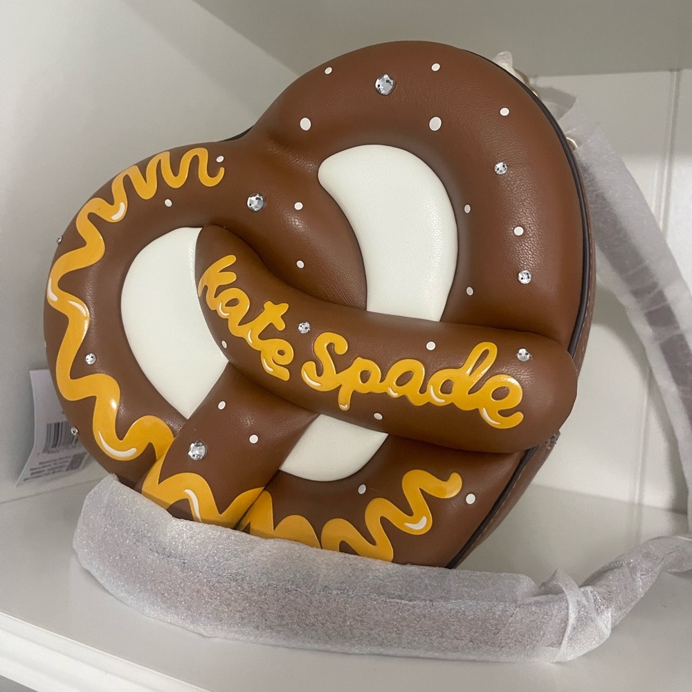 Brown Leather Crossbody Bag Kate spade NYC 3D Pretzel Crossbody - Picture 8 of 8